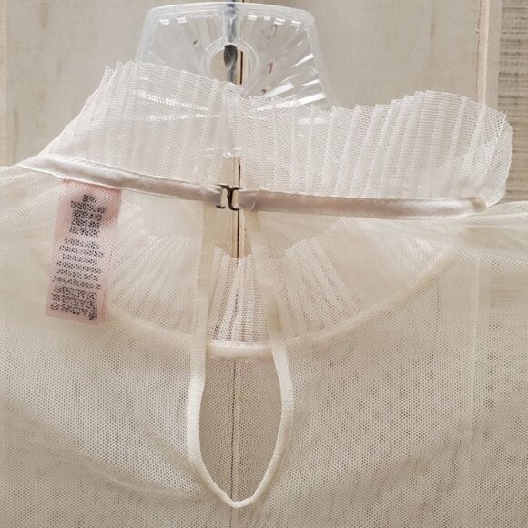 VS Sheer Chiffon Pleated Top Rhinestone Coquette Lingerie - Picture 8 of 13